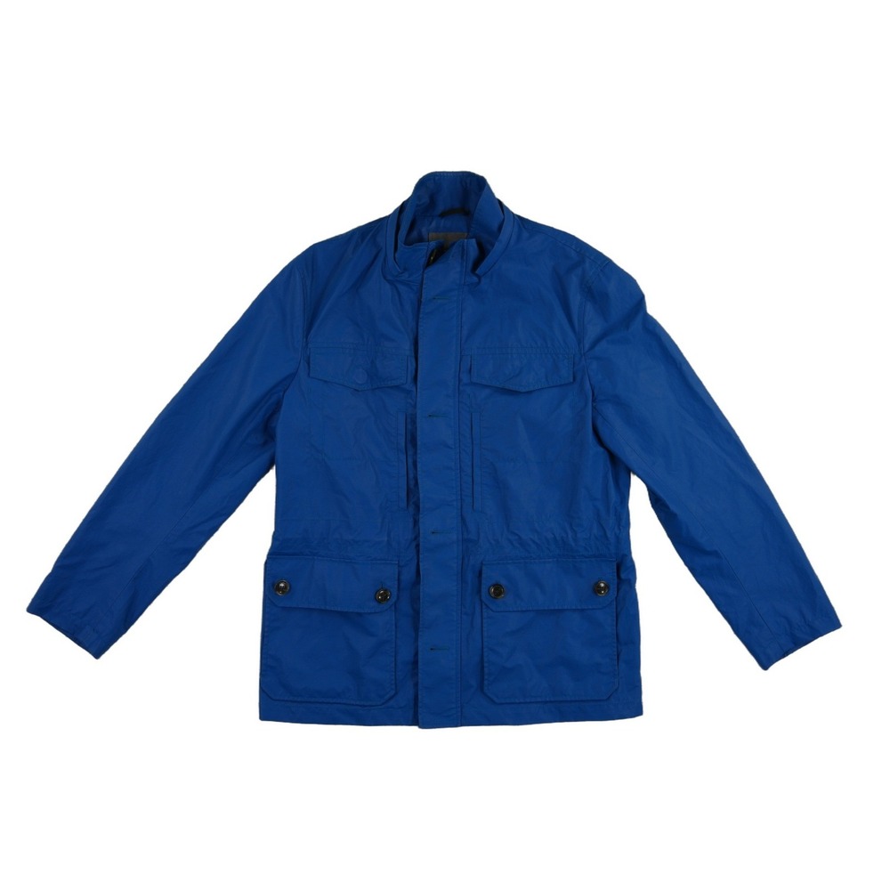 Cole Haan Field Jacket Men's Size Medium Royal Blue Cotton Nylon Plaid Lining